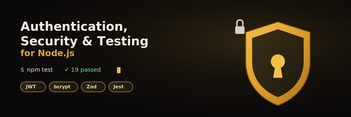 Authentication, Security & Testing for Node.js