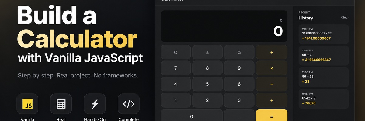 Build a calculator with vanilla JavaScript