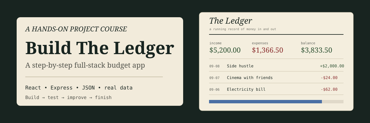 Build The Ledger: A Step-by-Step Full-Stack Budget App